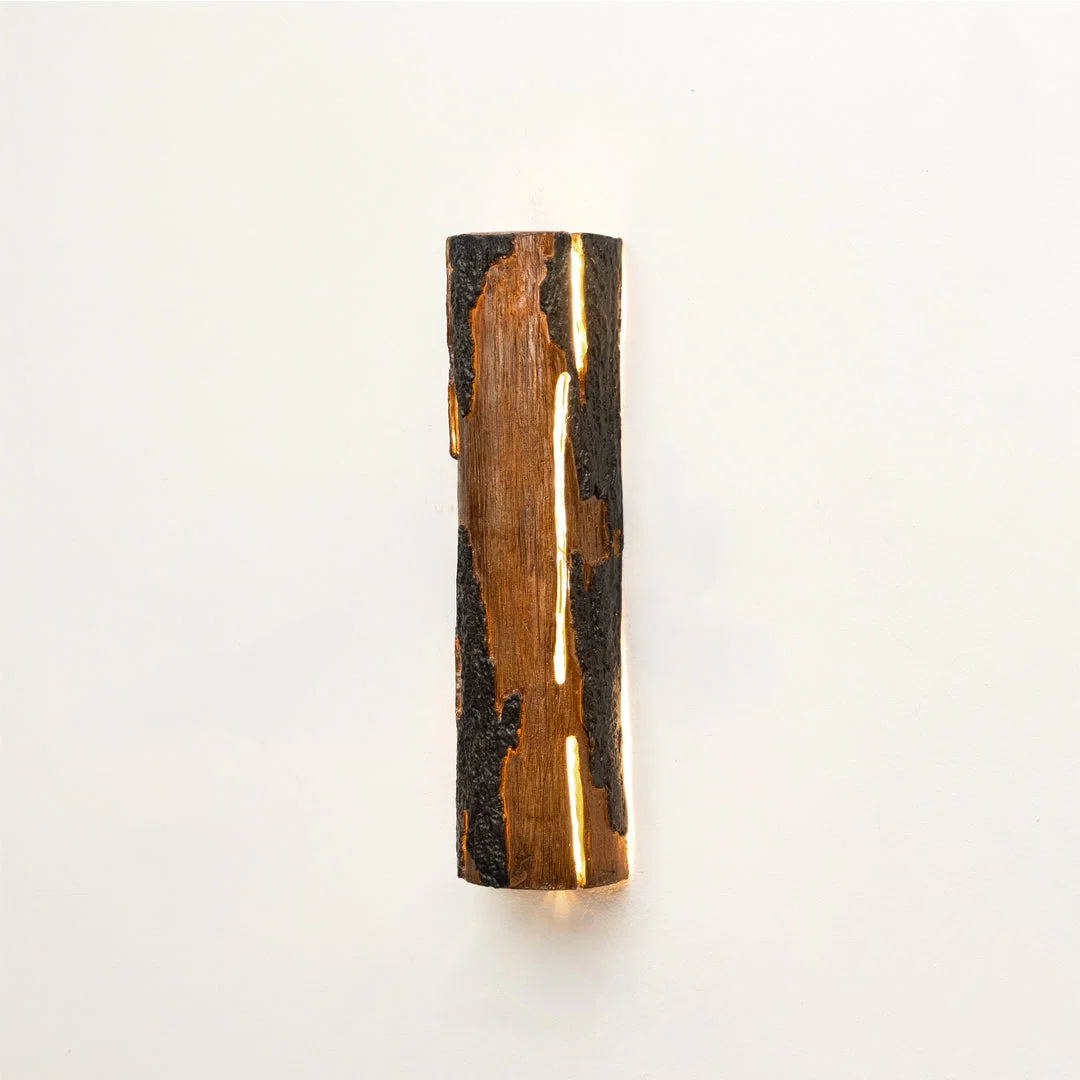 Sylva Wood Bark Wall Sconce