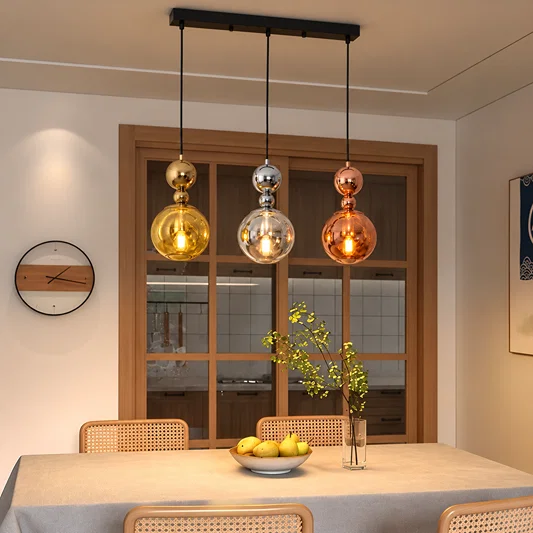 Umbra 3-Light Rectangular Cluster Pendant Light With Black Ceiling Plate