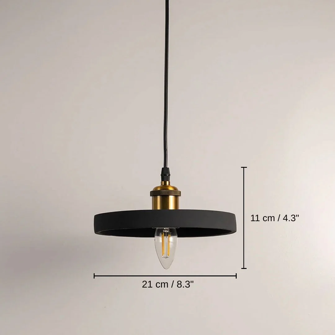 Valdiola Pendant Light - Black, 11 x 21 x 21 cm (4.3 x 8.3 x 8.3 inches) dimensions