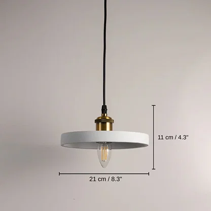 Valdiola Pendant Light - White, 11 x 21 x 21 cm (4.3 x 8.3 x 8.3 inches) dimensions