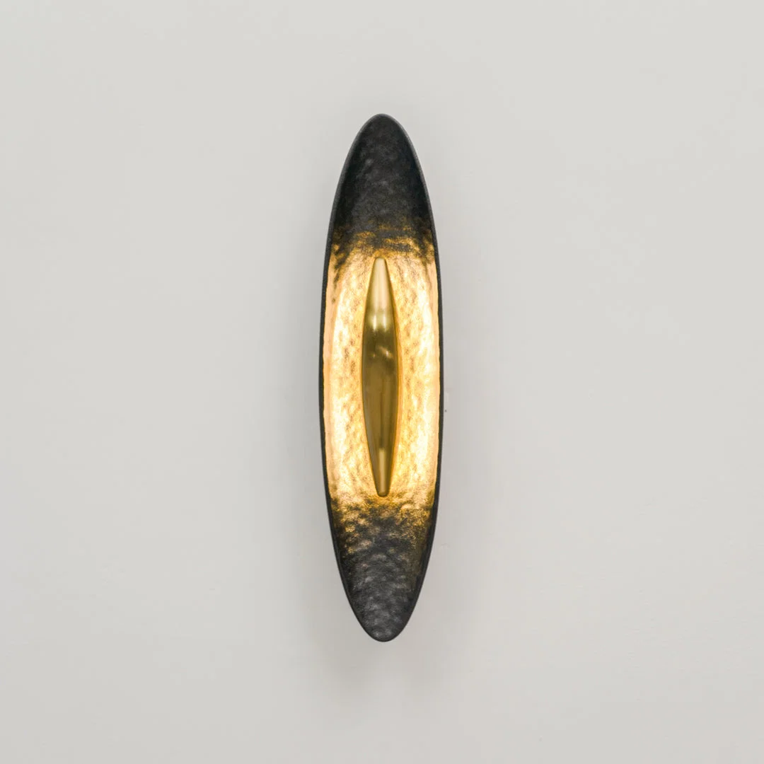 Vesper Hammered Wall Sconce - Black