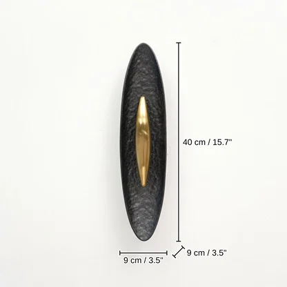 Vesper Hammered Wall Sconce - Black, 40 x 9 x 9 cm (15.7 x 3.5 x 3.5 inches) dimensions
