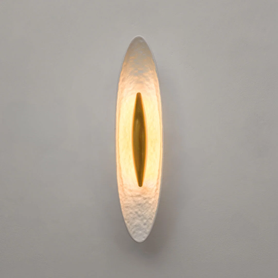Vesper Hammered Wall Sconce - White