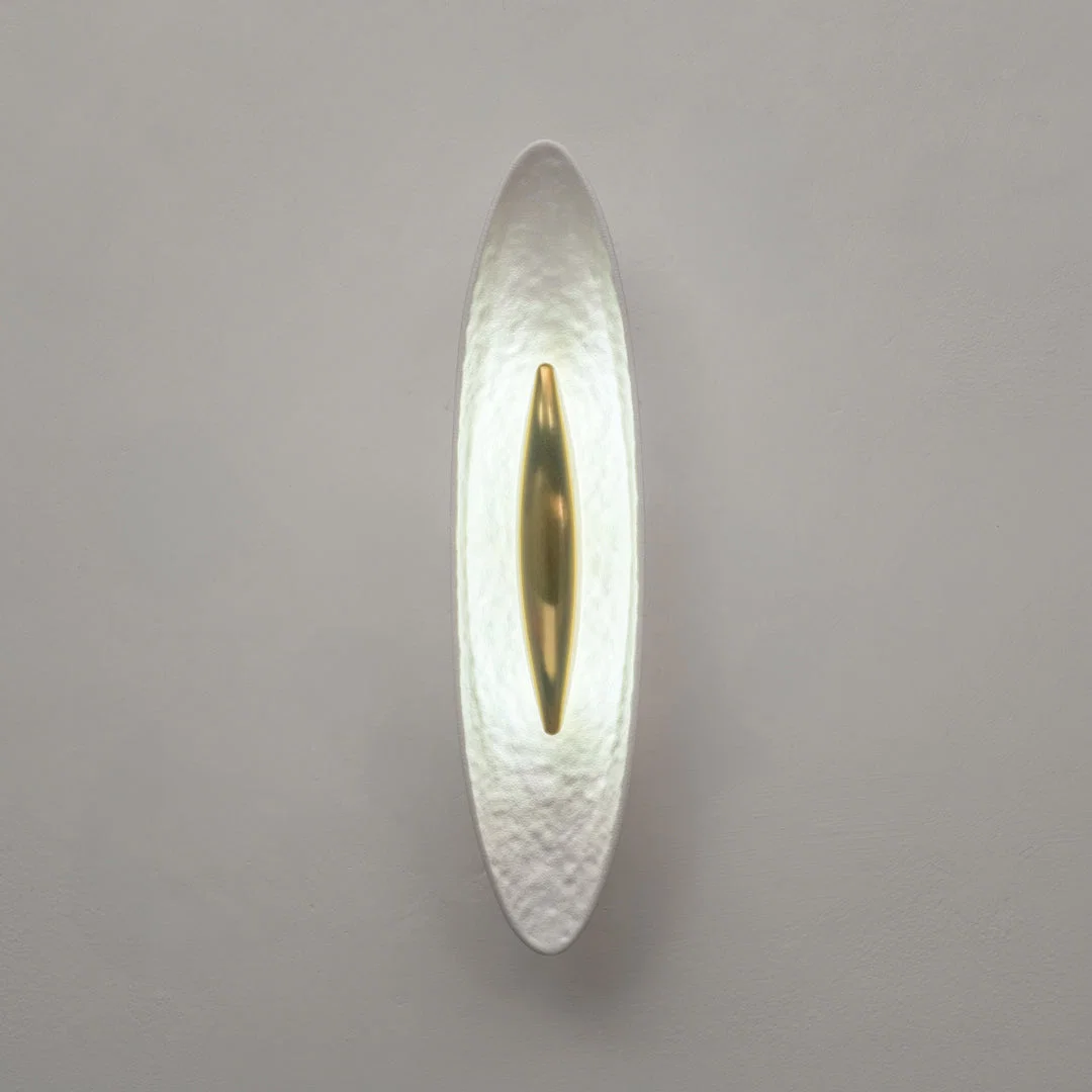 Vesper Hammered Wall Sconce - White