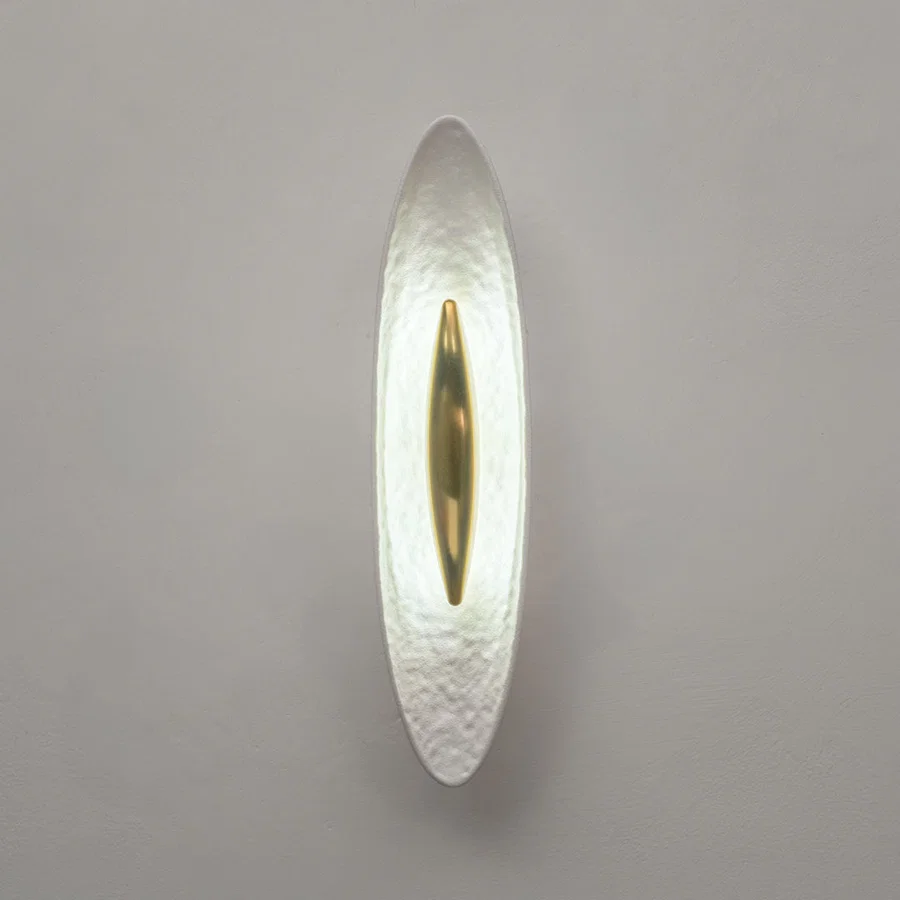 Vesper Hammered Wall Sconce - White
