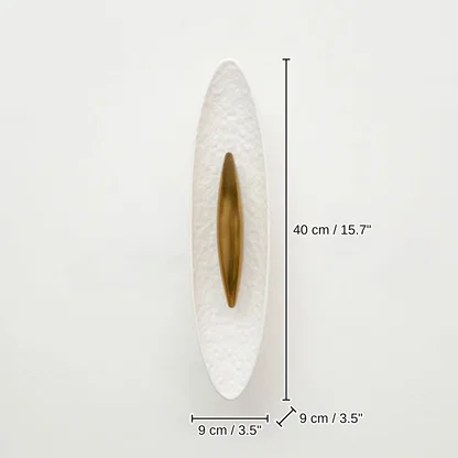 Vesper Hammered Wall Sconce - White, 40 x 9 x 9 cm (15.7 x 3.5 x 3.5 inches) dimensions