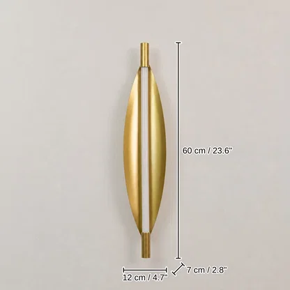 Zephyr Spindle Wall Light, 60 x 12 x 7 cm (23.6 x 4.7 x 2.8 inches) dimensions